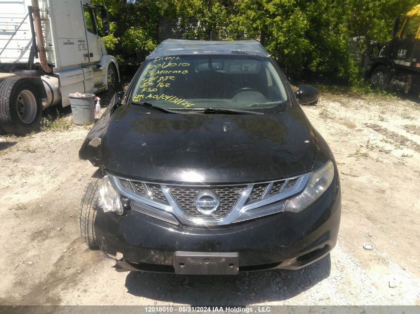 2013 Nissan Murano VIN: JN8AZ1MW3DW304882 Lot: 12018010