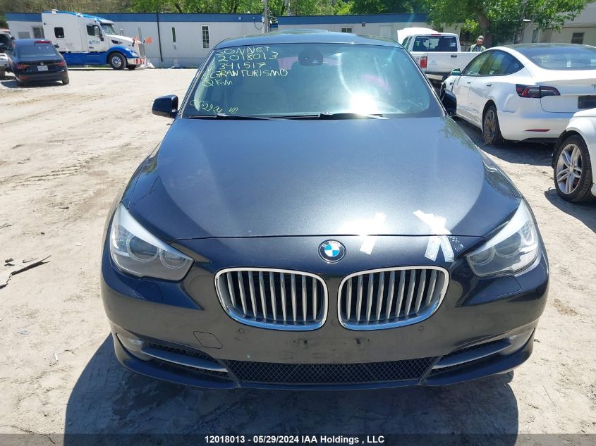 2011 BMW 5 Series Gran Turismo VIN: WBASP4C56BC341517 Lot: 12018013