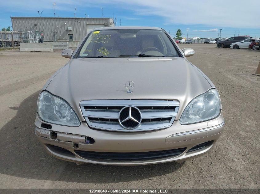 2005 Mercedes-Benz S-Class VIN: WDBNF83J65A452719 Lot: 12018049