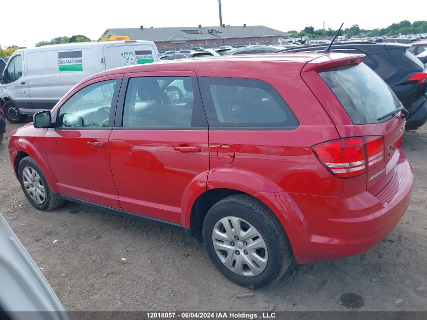 2016 Dodge Journey Se VIN: 3C4PDCAB0GT219039 Lot: 12018057