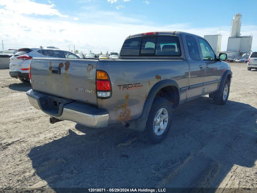 2002 Toyota Tundra Access Cab/Access Cab Sr5 VIN: 5TBBT44142S250456 Lot: 12018071