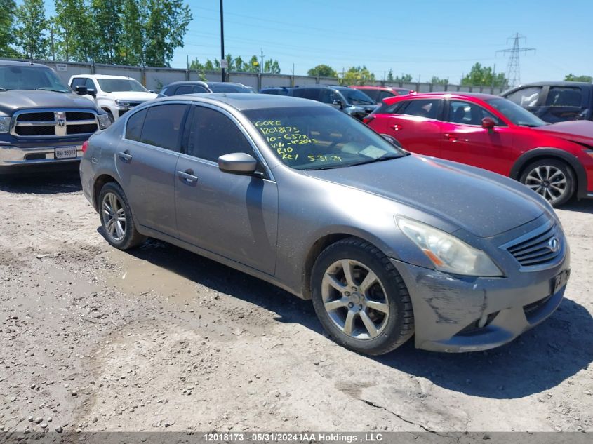 2010 Infiniti G37X VIN: JN1CV6AR6AM452045 Lot: 12018173