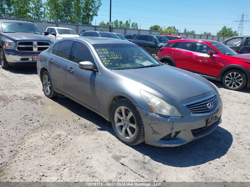 2010 Infiniti G37X VIN: JN1CV6AR6AM452045 Lot: 12018173