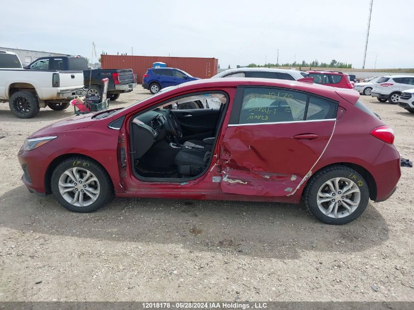 2019 Chevrolet Cruze VIN: 3G1BE6SM0KS616167 Lot: 12018178