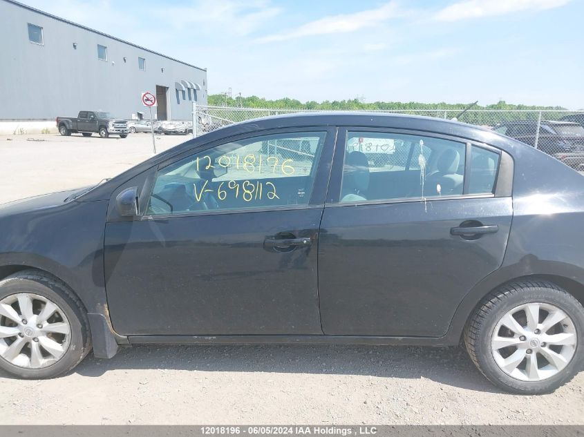 2010 Nissan Sentra 2.0/2.0S/Sr/2.0Sl VIN: 3N1AB6AP7AL698112 Lot: 12018196