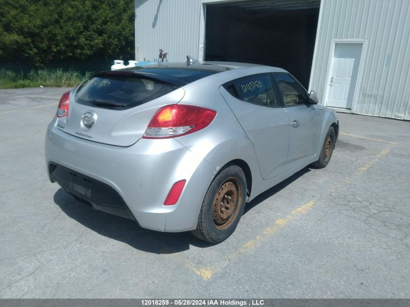 2013 Hyundai Veloster VIN: KMHTC6AD4DU089817 Lot: 12018259