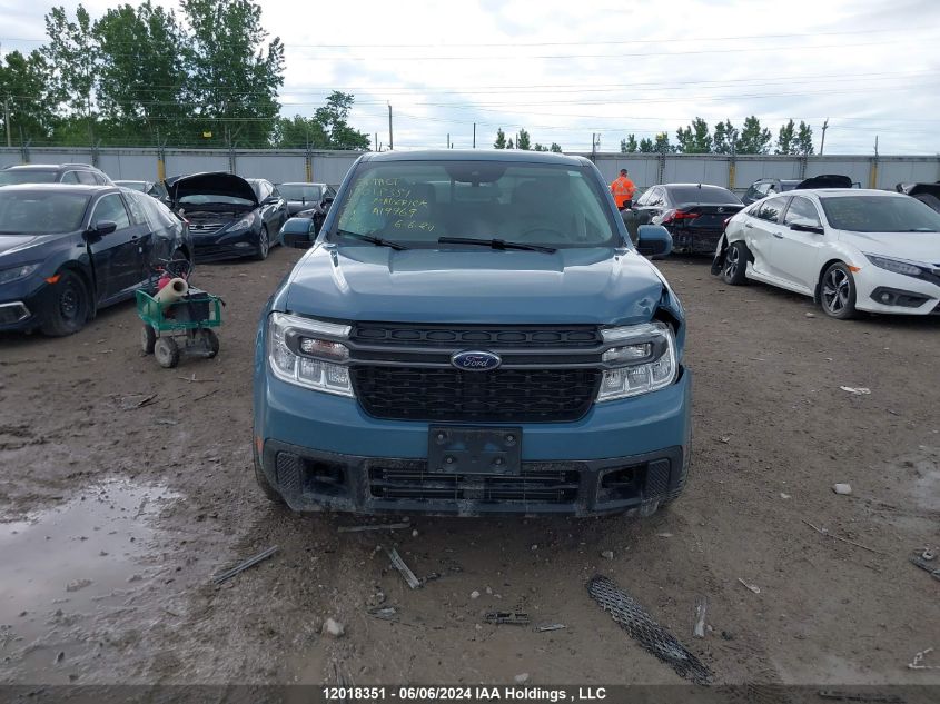 2022 Ford Maverick Xlt VIN: 3FTTW8F91NRA19969 Lot: 12018351