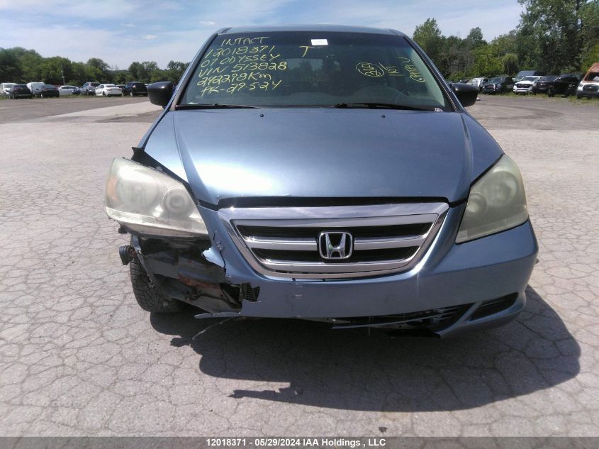 2007 Honda Odyssey VIN: 5FNRL38277B513828 Lot: 12018371