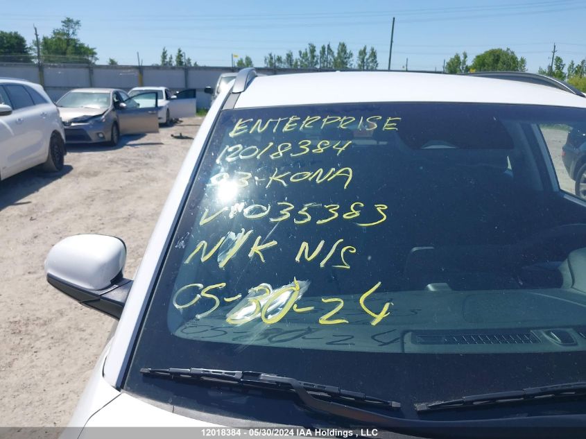 2023 Hyundai Kona Se VIN: KM8K2CAB2PU035383 Lot: 12018384