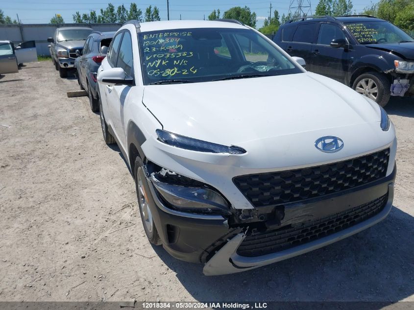 2023 Hyundai Kona Se VIN: KM8K2CAB2PU035383 Lot: 12018384