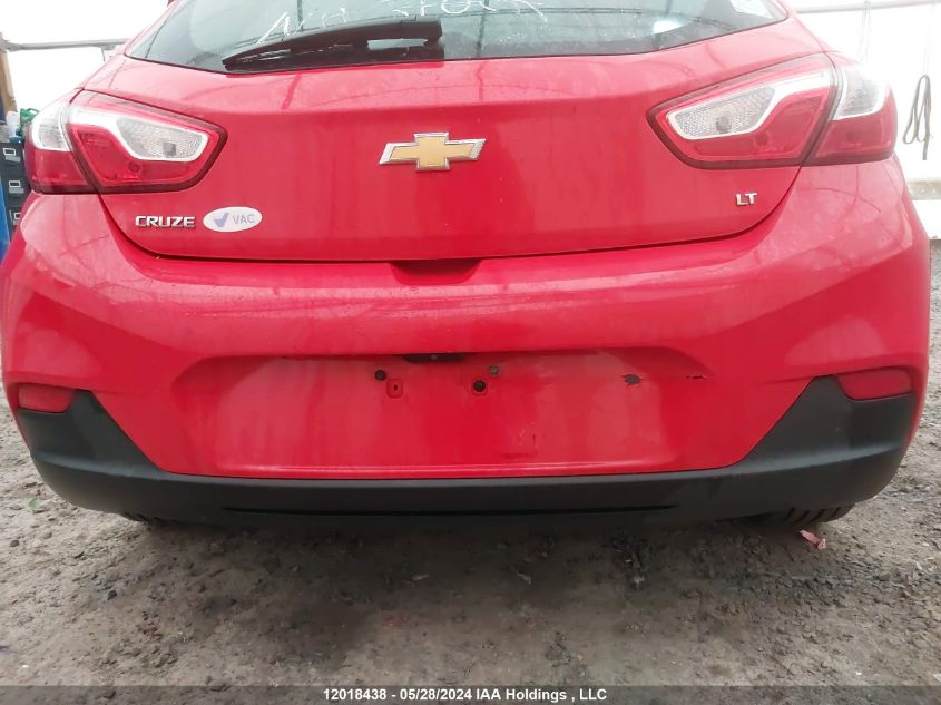 2019 Chevrolet Cruze Lt VIN: 3G1BE6SM9KS620041 Lot: 12018438