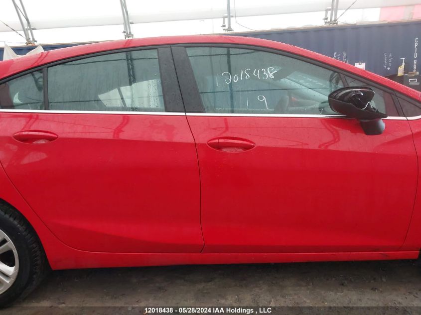 2019 Chevrolet Cruze Lt VIN: 3G1BE6SM9KS620041 Lot: 12018438