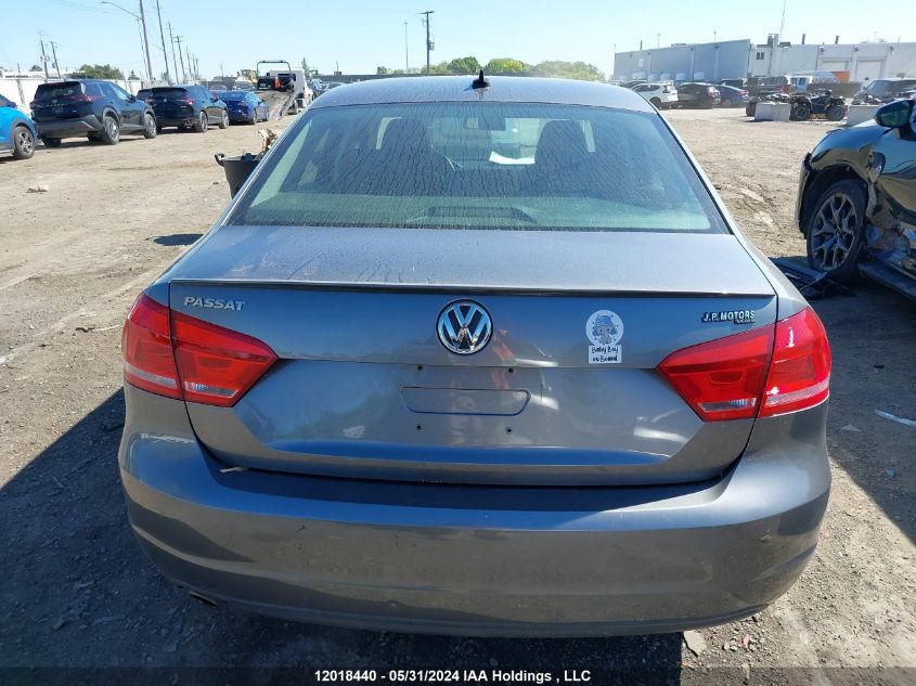 2012 Volkswagen Passat Se VIN: 1VWBH7A38CC058943 Lot: 12018440