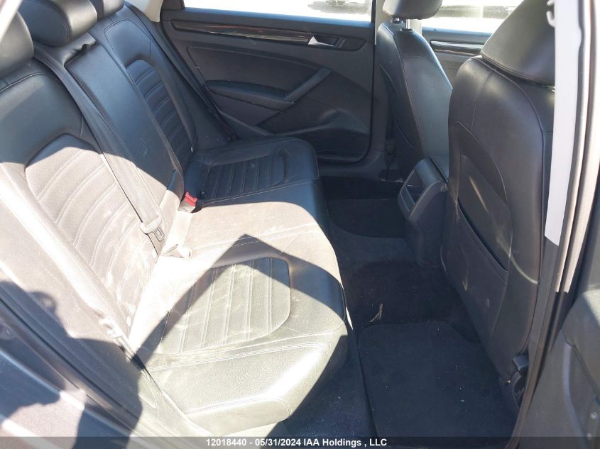 2012 Volkswagen Passat Se VIN: 1VWBH7A38CC058943 Lot: 12018440