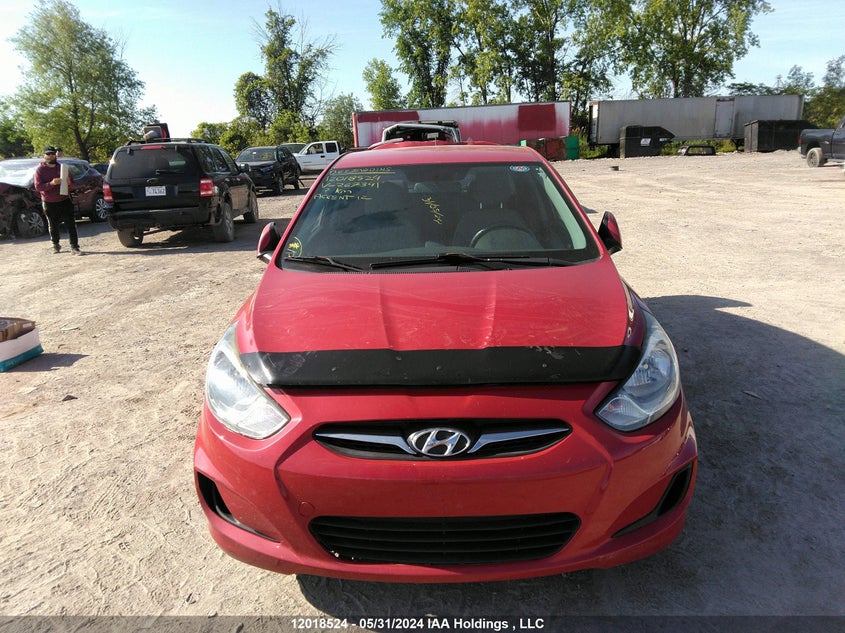 2012 Hyundai Accent Gls/Gs VIN: KMHCT4AE1CU267341 Lot: 12018524