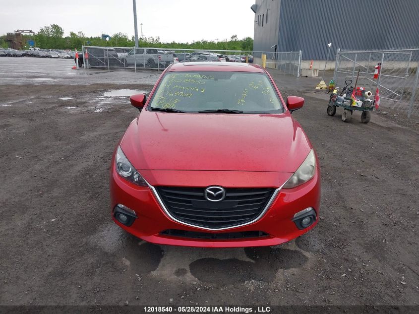 2014 Mazda 3 Touring VIN: JM1BM1V78E1163909 Lot: 12018540