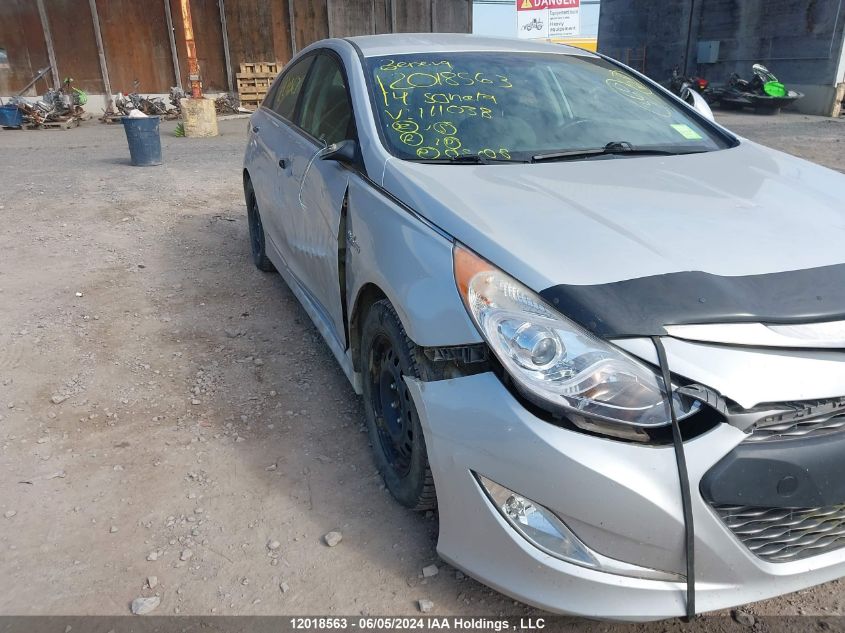 2014 Hyundai Sonata Hybrid VIN: KMHEC4A44EA111038 Lot: 12018563