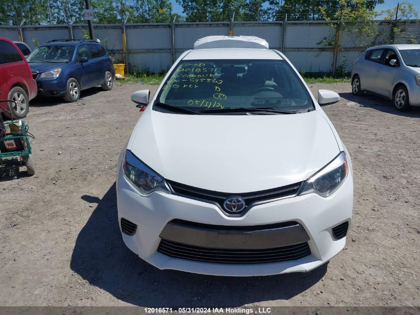 2016 Toyota Corolla L/Le/Le Pls/Prm/S/S Pls VIN: 2T1BURHE9GC595562 Lot: 12018571