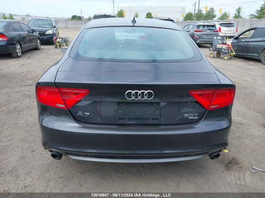 2012 Audi A7 VIN: WAUSGCFC7CN015204 Lot: 12018607