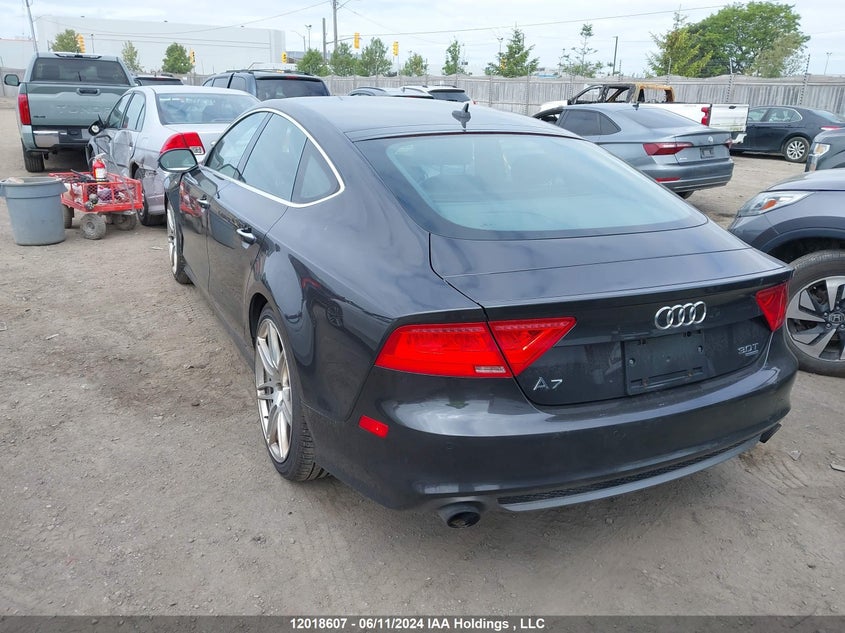 2012 Audi A7 VIN: WAUSGCFC7CN015204 Lot: 12018607