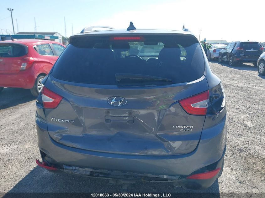 2015 Hyundai Tucson Limited VIN: KM8JUCAGXFU988682 Lot: 12018633