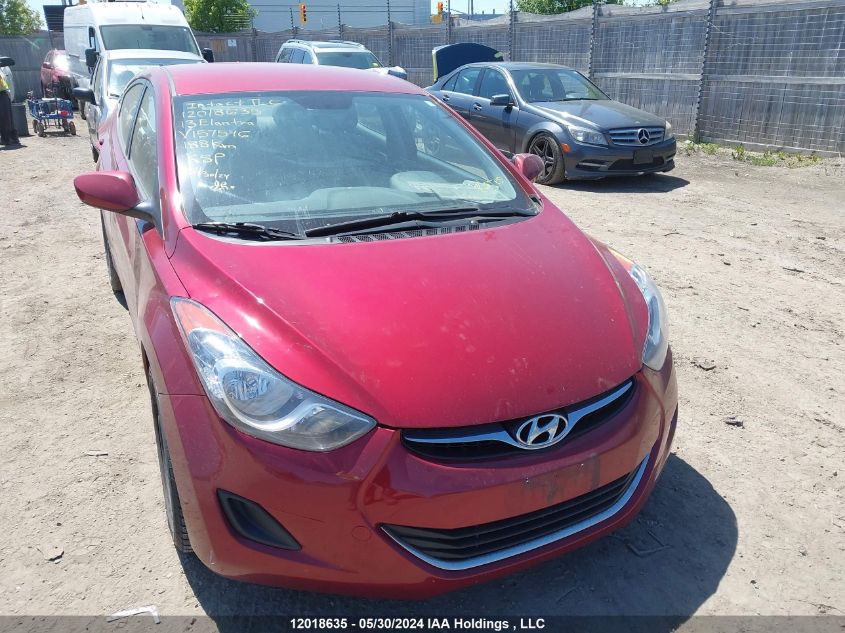 2013 Hyundai Elantra VIN: 5NPDH4AE9DH157546 Lot: 12018635