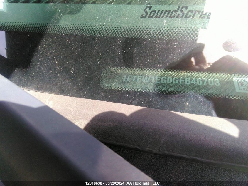 2016 Ford F150 Supercrew VIN: 1FTFW1EG0GFB46703 Lot: 12018638