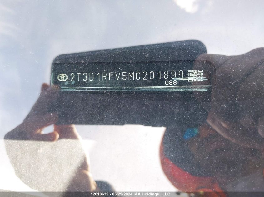 2021 Toyota Rav4 Limited VIN: 2T3D1RFV5MC201899 Lot: 12018639