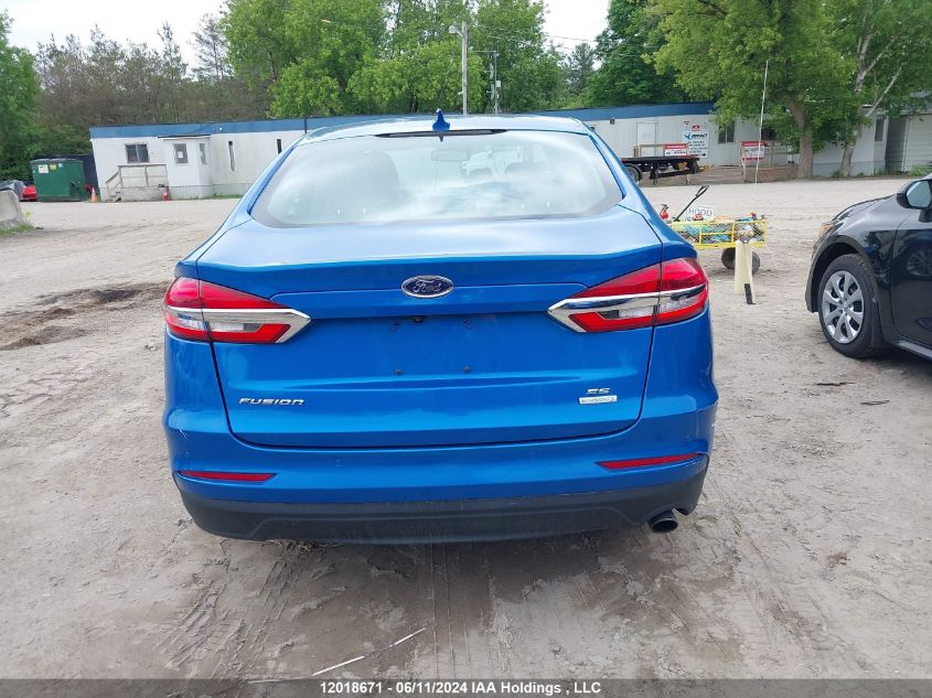 2019 Ford Fusion Se VIN: 3FA6P0HD2KR278677 Lot: 12018671