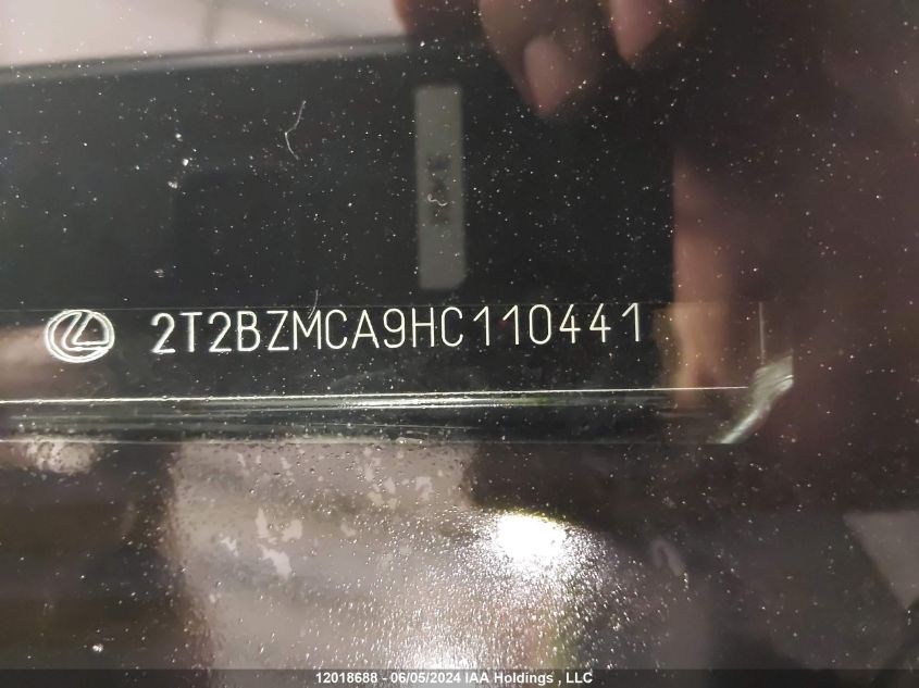 2017 Lexus Rx 350/Base/F Sport VIN: 2T2BZMCA9HC110441 Lot: 12018688