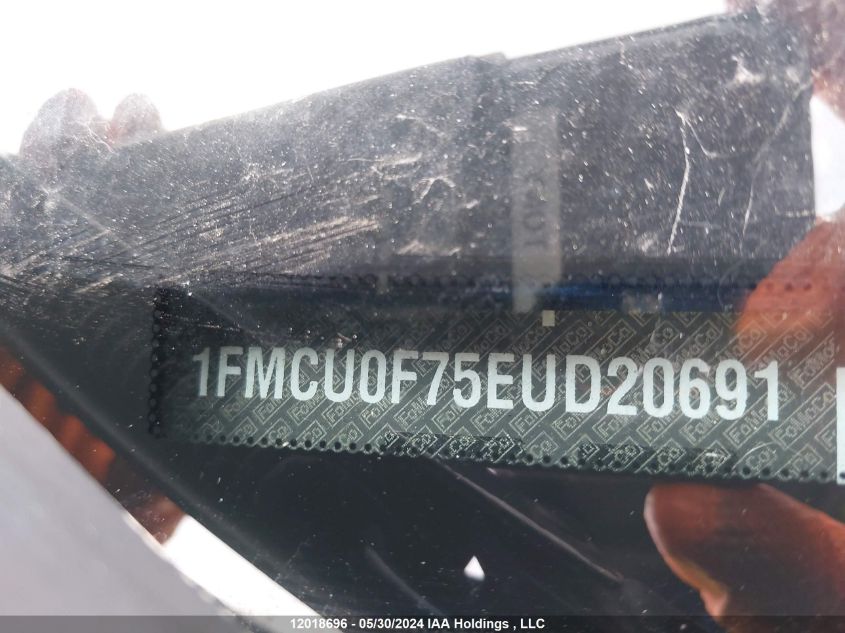 2014 Ford Escape S VIN: 1FMCU0F75EUD20691 Lot: 12018696