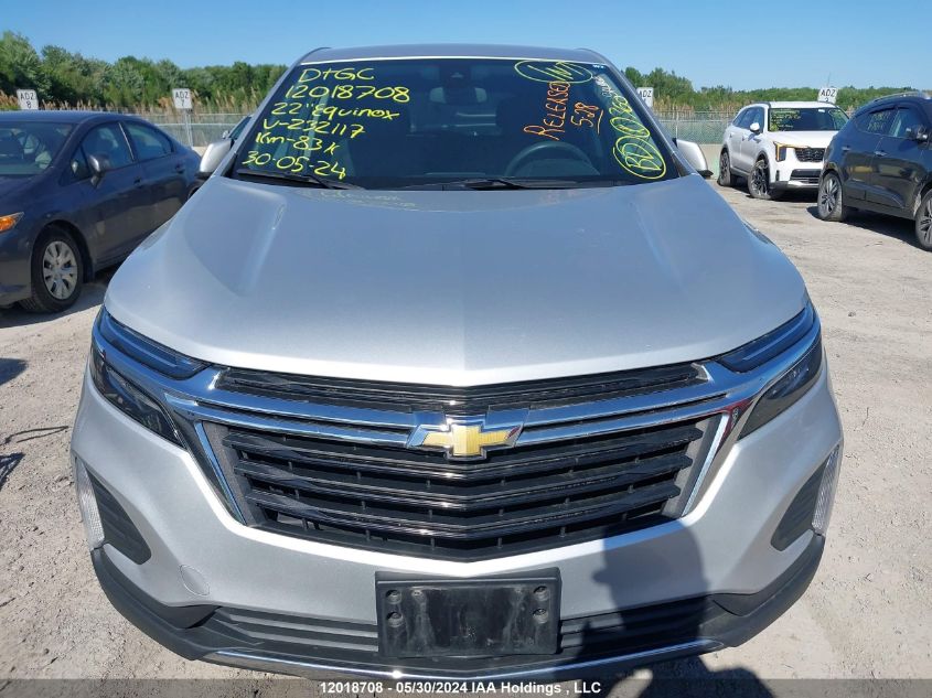 2022 Chevrolet Equinox Lt VIN: 3GNAXUEVXNL232117 Lot: 12018708