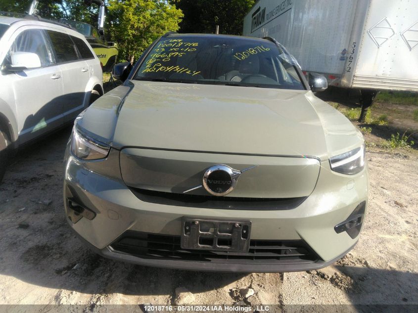 2023 Volvo Xc40 Recharge Pure Electric VIN: YV4ED3UM3P2966895 Lot: 12018716