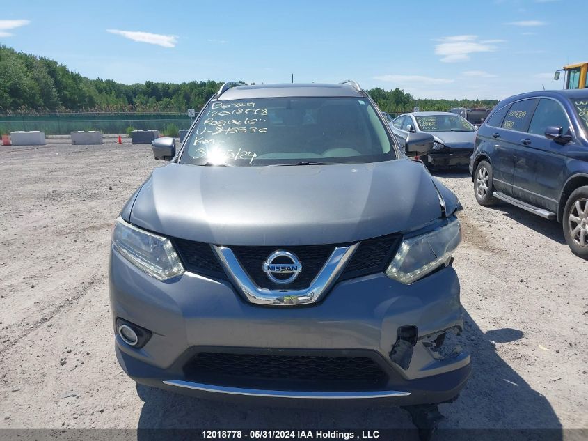 2016 Nissan Rogue VIN: 5N1AT2MVXGC845536 Lot: 12018778