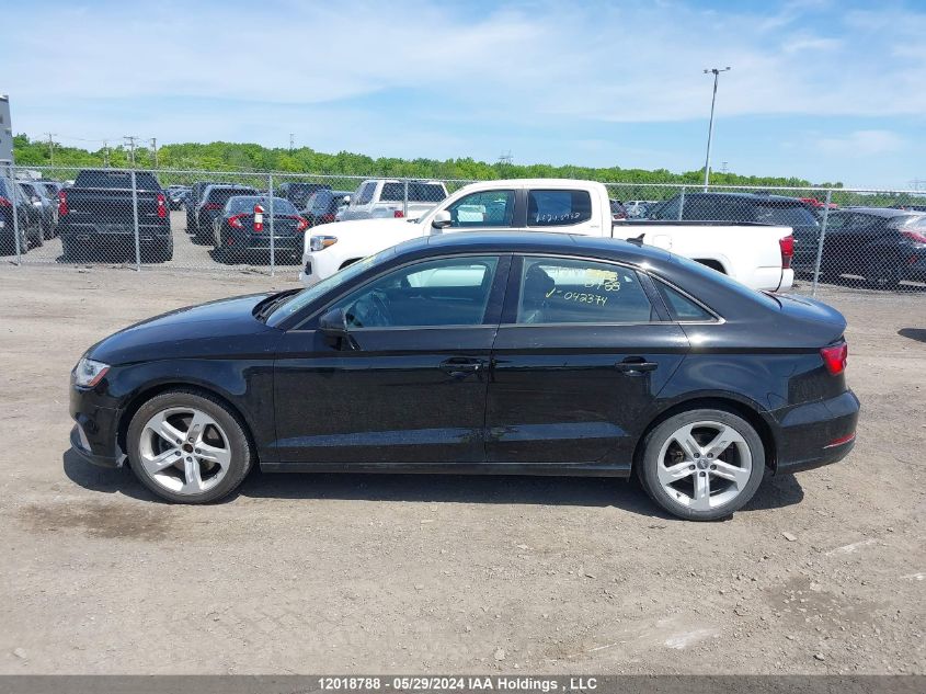 2017 Audi A3 VIN: WAUAUGFF7H1042374 Lot: 12018788