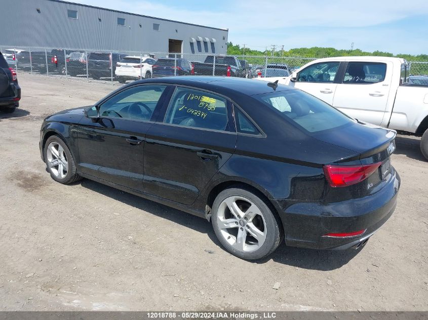 2017 Audi A3 VIN: WAUAUGFF7H1042374 Lot: 12018788