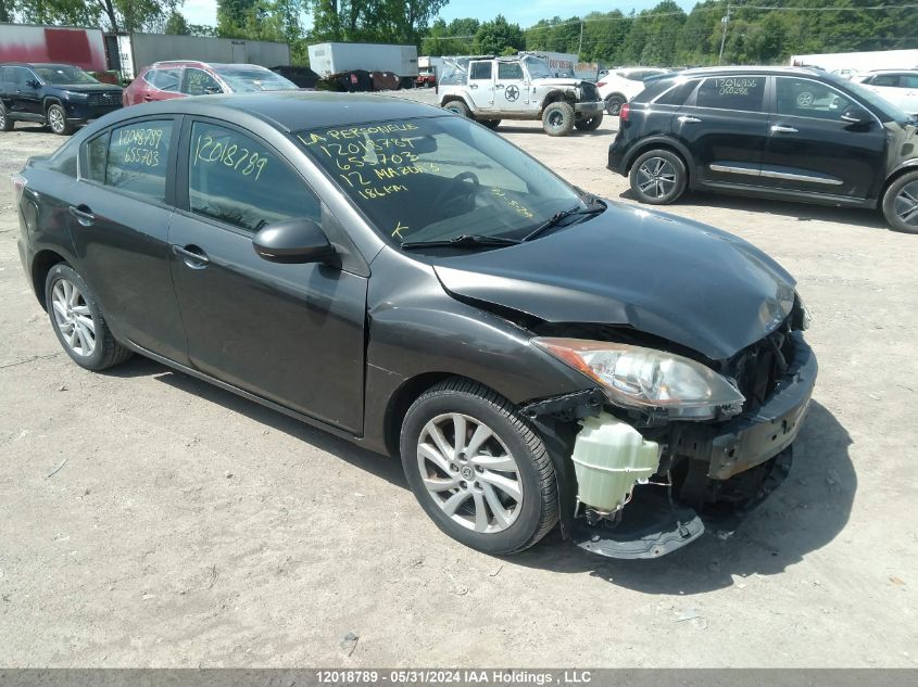 2012 Mazda 3 I VIN: JM1BL1UF4C1655703 Lot: 12018789