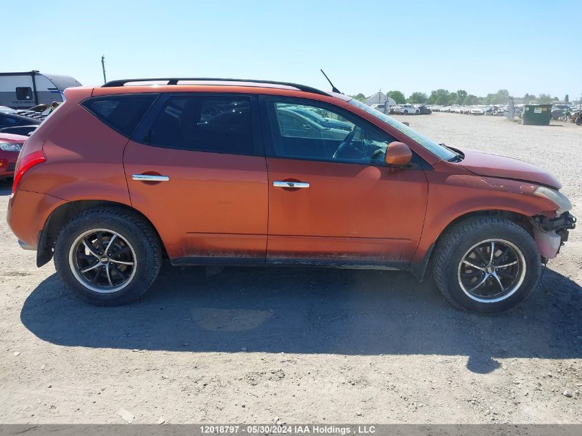 2004 Nissan Murano Sl/Se VIN: JN8AZ08W94W303885 Lot: 12018797