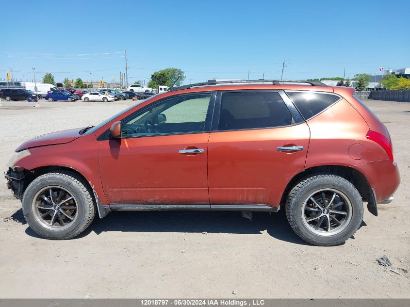 2004 Nissan Murano Sl/Se VIN: JN8AZ08W94W303885 Lot: 12018797