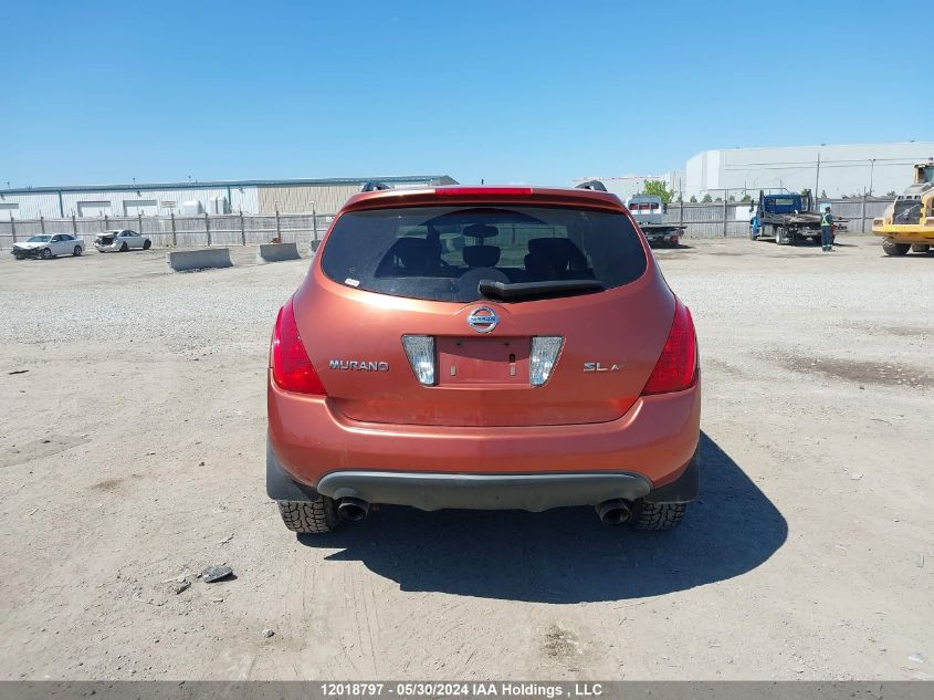 2004 Nissan Murano Sl/Se VIN: JN8AZ08W94W303885 Lot: 12018797