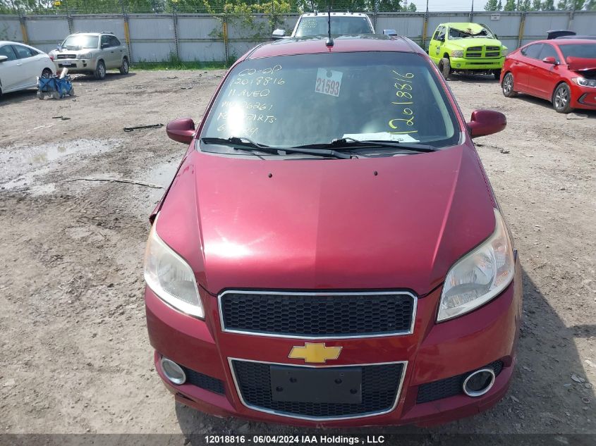 2011 Chevrolet Aveo VIN: 3G1TC6DG1BL106261 Lot: 12018816