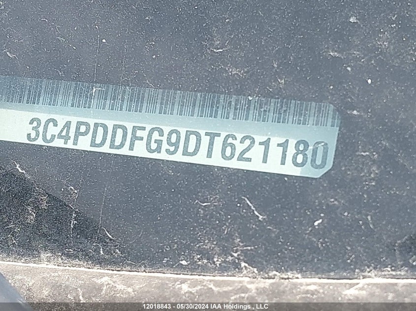 2013 Dodge Journey R/T VIN: 3C4PDDFG9DT621180 Lot: 12018843