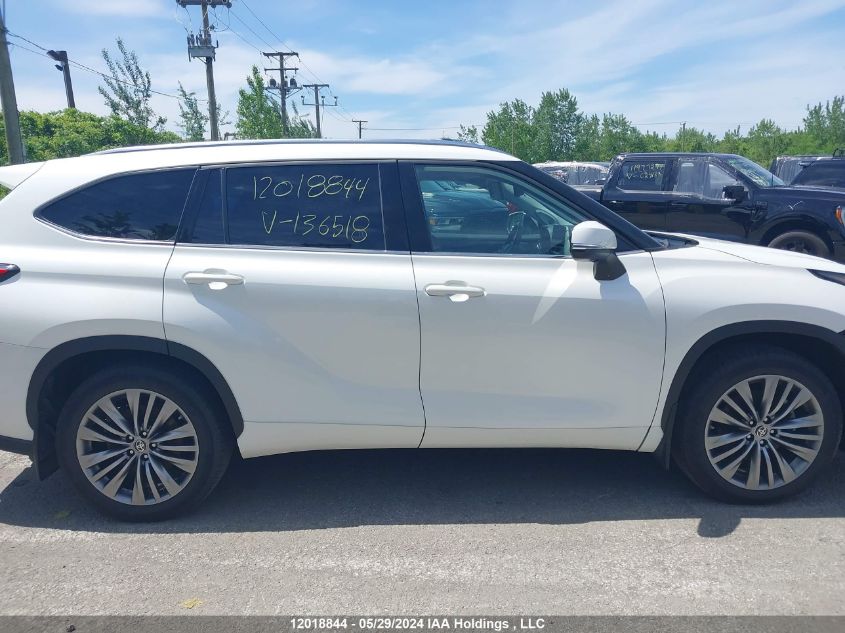 2021 Toyota Highlander Platinum VIN: 5TDFZRBH1MS136518 Lot: 12018844