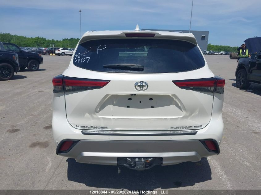 2021 Toyota Highlander Platinum VIN: 5TDFZRBH1MS136518 Lot: 12018844
