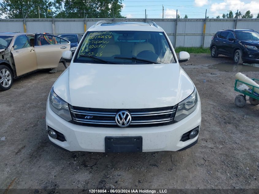 2013 Volkswagen Tiguan VIN: WVGJV3AX4DW100541 Lot: 12018854