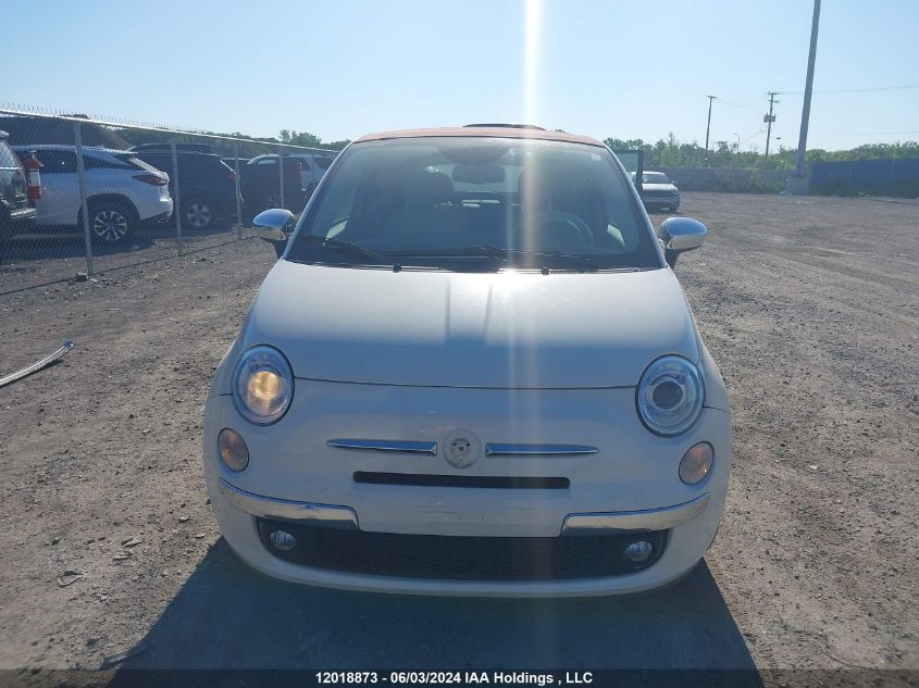 2013 Fiat 500C Lounge VIN: 3C3CFFER8DT692477 Lot: 12018873