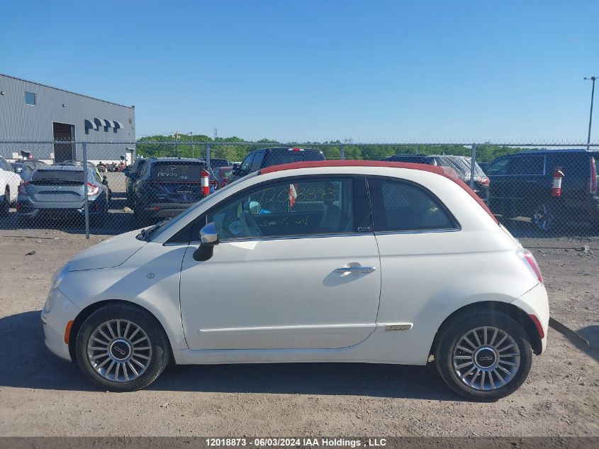 2013 Fiat 500C Lounge VIN: 3C3CFFER8DT692477 Lot: 12018873