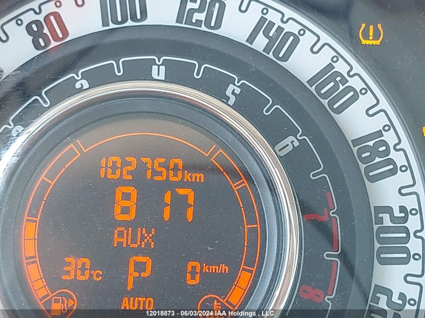 2013 Fiat 500C Lounge VIN: 3C3CFFER8DT692477 Lot: 12018873