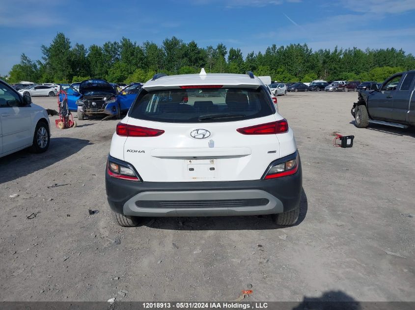 2022 Hyundai Kona Essential Awd VIN: KM8K1CAB2NU828425 Lot: 12018913