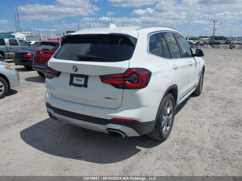 2022 BMW X3 VIN: 5UX53DP05N9L35928 Lot: 12018937